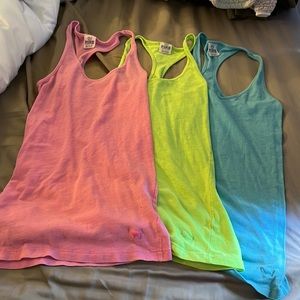 Pink Blue/Green/Pink Tank Top Bundle